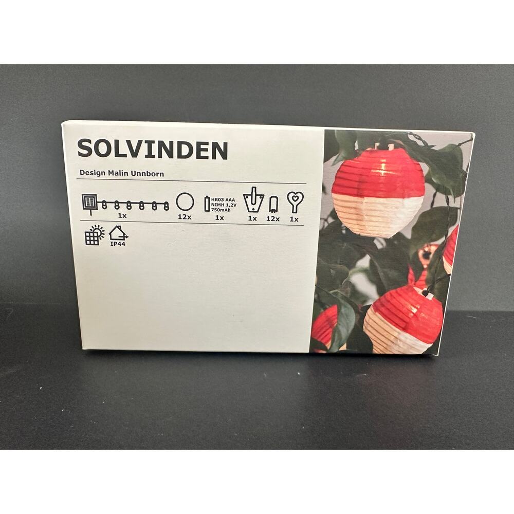 NIB IKEA Solvinden Bobber String Lights. 12 lights